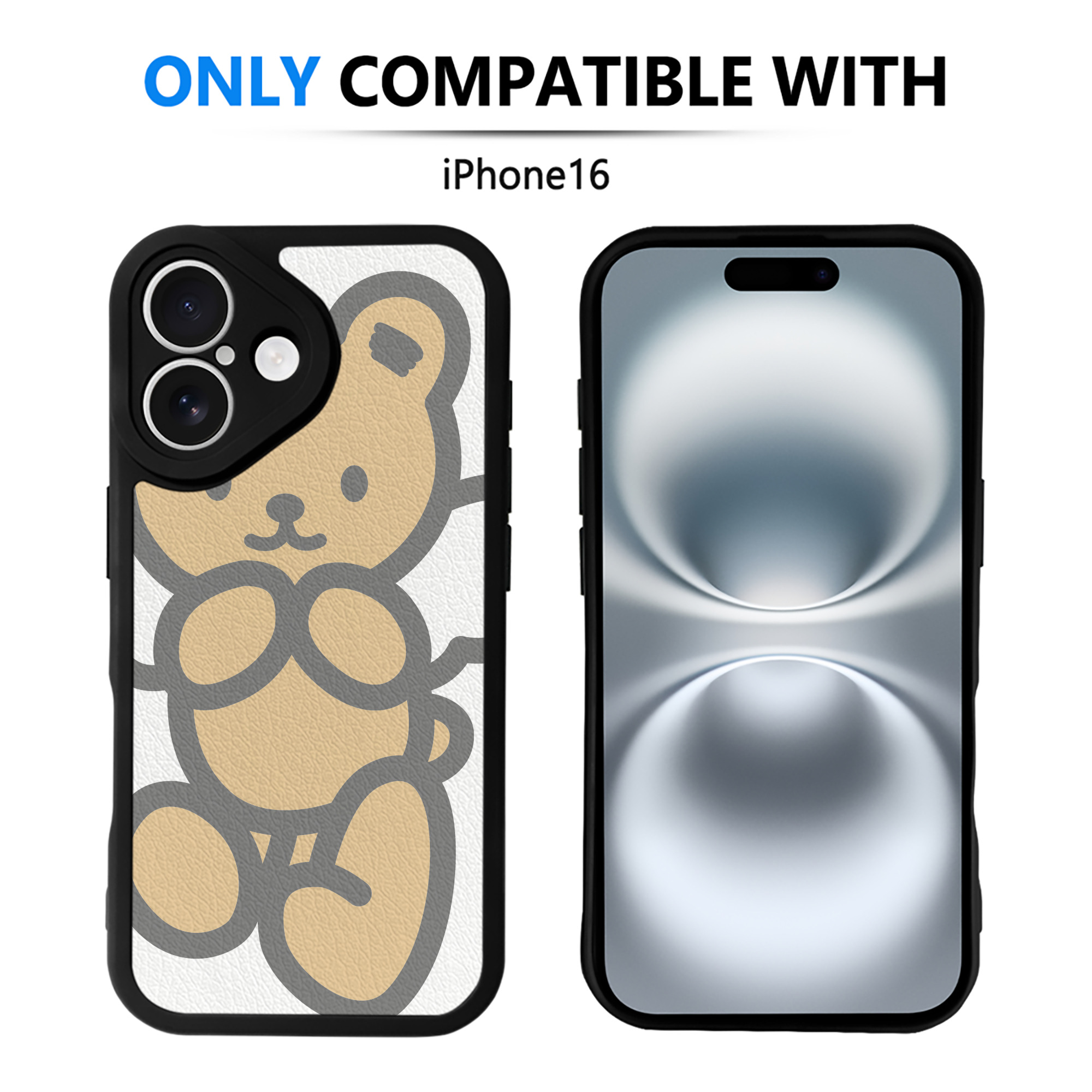 （画像用） Hello Kitty ハローキティ 【iPhone 16シリーズ対応】シリコンスマホケース（レザー調） 材質：シリコン